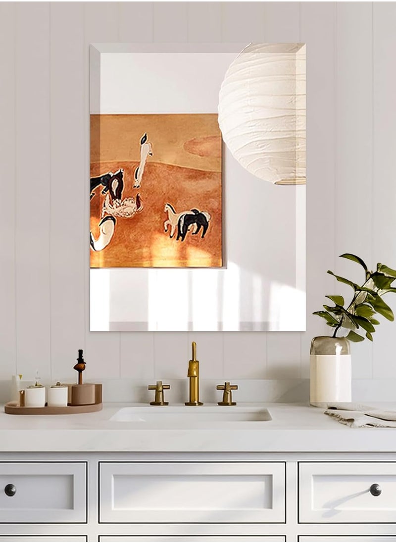 Generic - Bathroom Mirror Full Length Mirror Rectangular Frameless Wall Mirror Decorative Mirror Dressing Mirror Explosion-Proof and Anti Fog for Bedrooms Living Rooms Hotels (50 * 70CM) ﻿ - Image 1