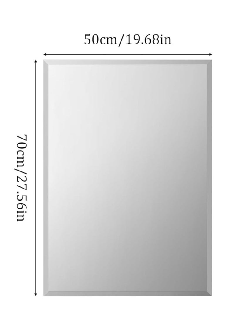 Generic - Bathroom Mirror Full Length Mirror Rectangular Frameless Wall Mirror Decorative Mirror Dressing Mirror Explosion-Proof and Anti Fog for Bedrooms Living Rooms Hotels (50 * 70CM) ﻿ - Image 1
