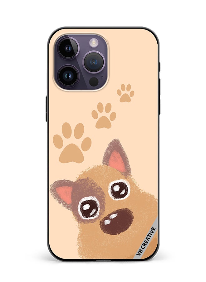 VR CREATIVE Protective Case Cover For Apple iPhone 15 Pro Cute Doggie Design Multicolour - Image 1