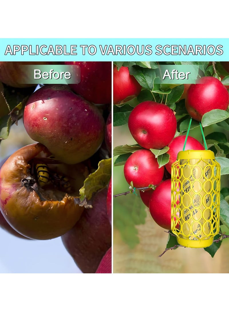 SOLARAE Wasp Traps for Outdoor Hanging, Bee Traps for Outdoor Yellow Jacket Trap, Bees Catcher Traps, Sticky Fly Bug Insect Deterrent Killer (2 Pack) - Image 5