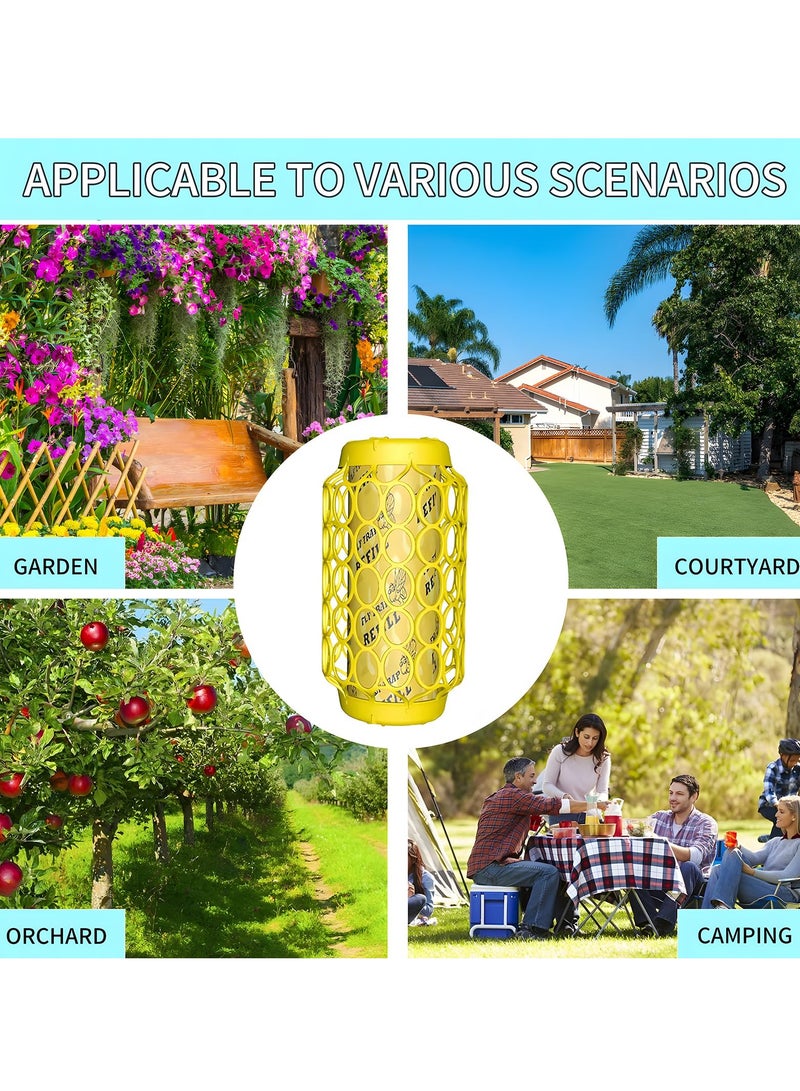 SOLARAE Wasp Traps for Outdoor Hanging, Bee Traps for Outdoor Yellow Jacket Trap, Bees Catcher Traps, Sticky Fly Bug Insect Deterrent Killer (2 Pack) - Image 4