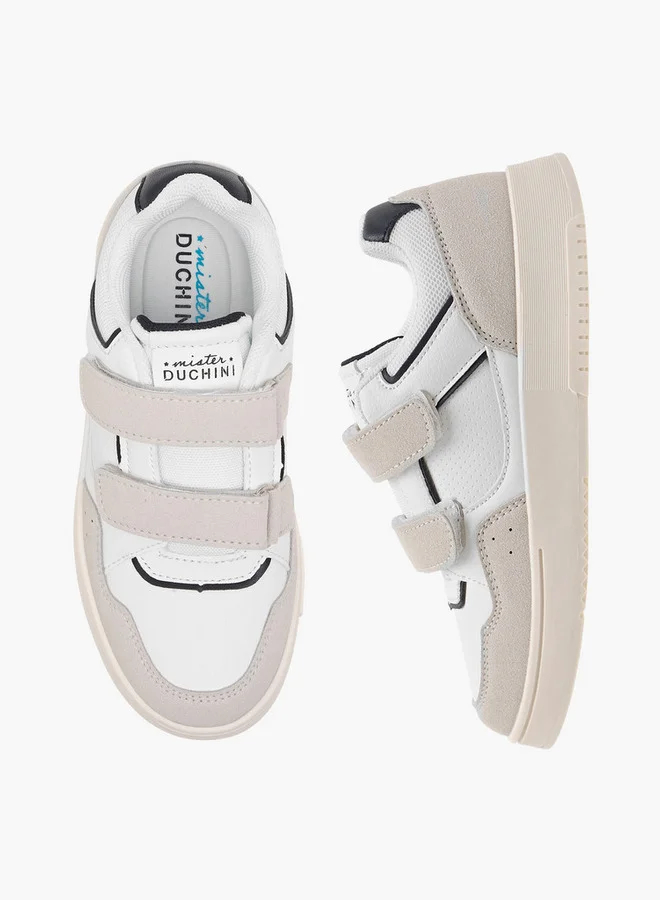 سيد دوتشيني Boys Panelled Sneakers with Hook and Loop Closure
