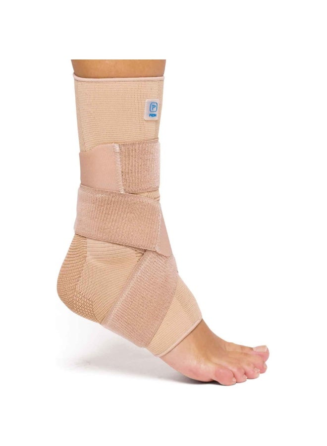 PRIM Aqtivo Skin Ankle Brace with Anatomical Silicone Inserts – Medical-Grade Compression Support for Malleolar Edema, Tendinitis & Sprains, Lightweight Breathable 3D Knit, Seamless Fit for All-Day Wear - Image 1