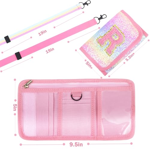 Luchike Kids Wallets - Cute Wallets for Girls & Boys (6-8, 9-12) with Initials, Coin Pocket & Magic Sticker - Pink - Image 4
