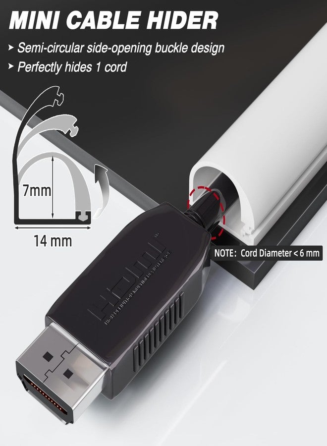 cuysfead 39”TV Cord Hider for Wall Mounted TV, Selfadhesive Wall Cable Hider for 1 Cord, Flexible PVC White Cord Covers Paintable Wire Hiders for Cords on Wall,Babyproof Cable Concealer Raceway Management - Image 2