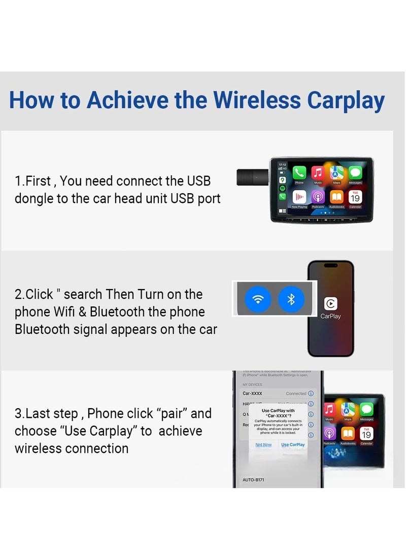 Generic - Wireless CarPlay Android Auto Wireless Adapter Smart Mini Box Plug And Play WiFi Fast Connect Universal - Image 1