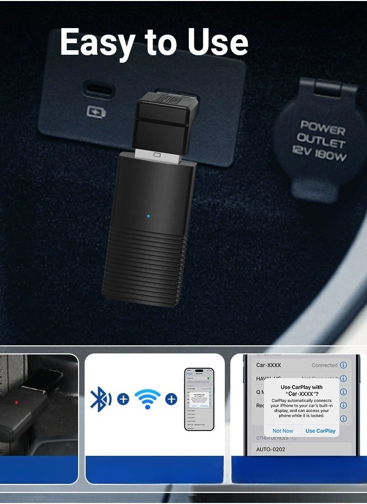 Generic - Wireless CarPlay Android Auto Wireless Adapter Smart Mini Box Plug And Play WiFi Fast Connect Universal - Image 1