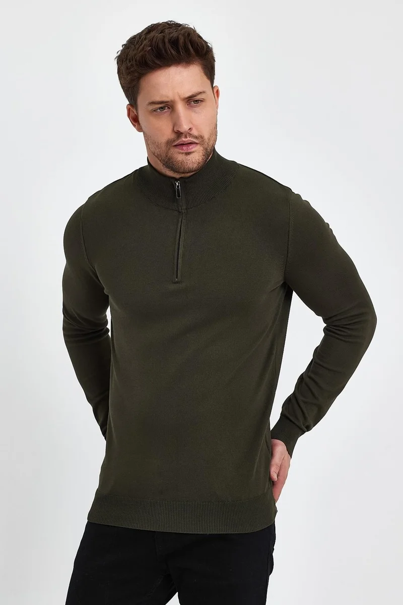 Alexander Gardi Half Turtleneck Zipper Sweater (E23-6701)