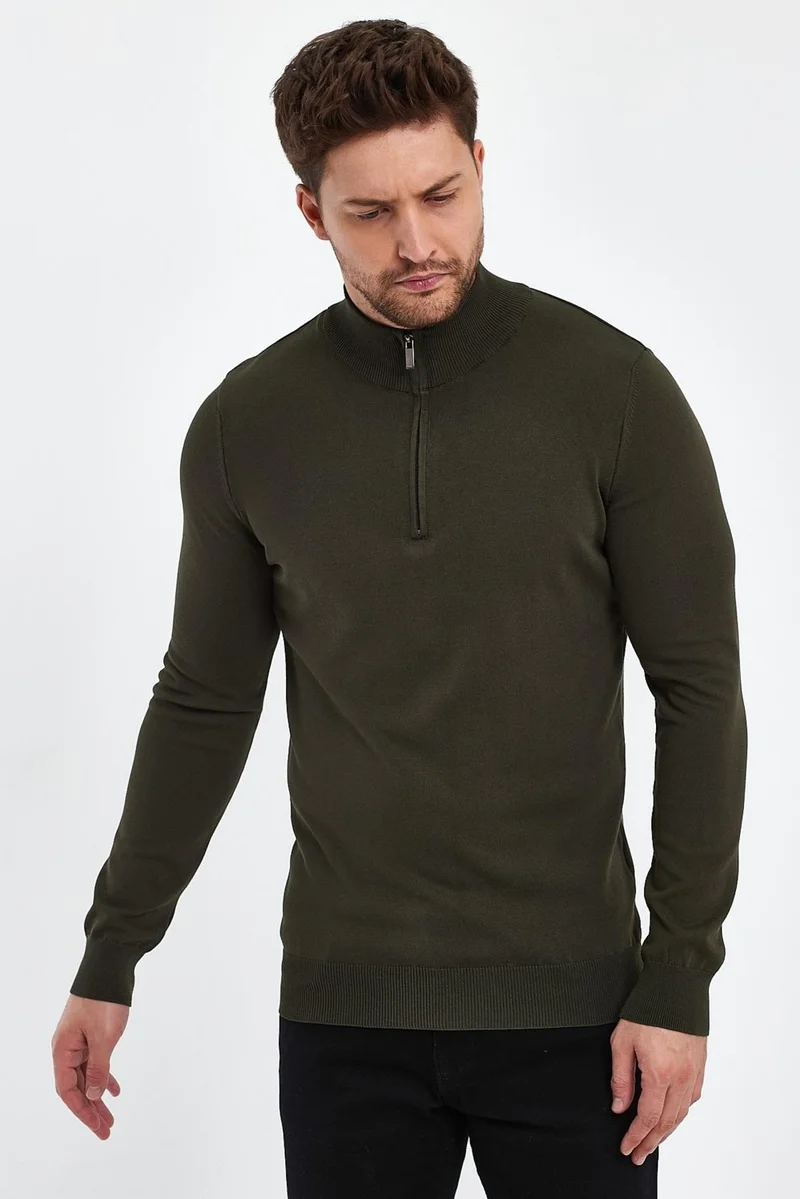 Alexander Gardi Half Turtleneck Zipper Sweater (E23-6701)