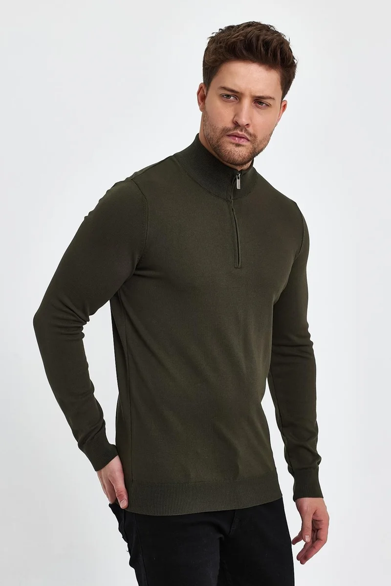 Alexander Gardi Half Turtleneck Zipper Sweater (E23-6701)