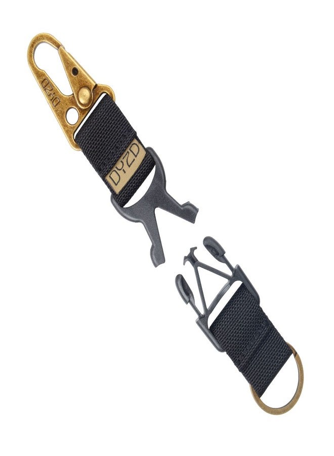 DYZD Tactical Gear Keychain Clip 100% Nylon Belt Key Chain Tactical Key Holder Quick Release Buckle Key Ring (Pack of 2 Black) - Image 4