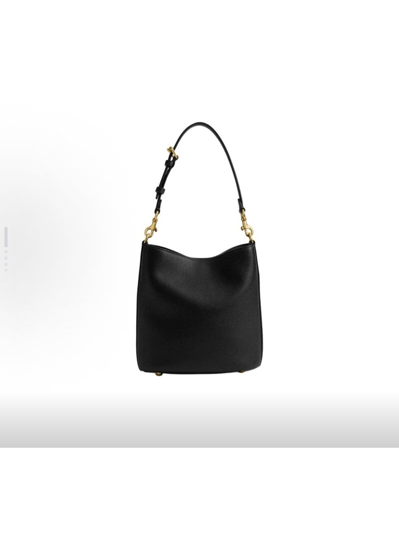 كوتش اوت ليت coachoutlet التيتانيوم خياطة الجلد حقيبة الكتف واحد - Image 2