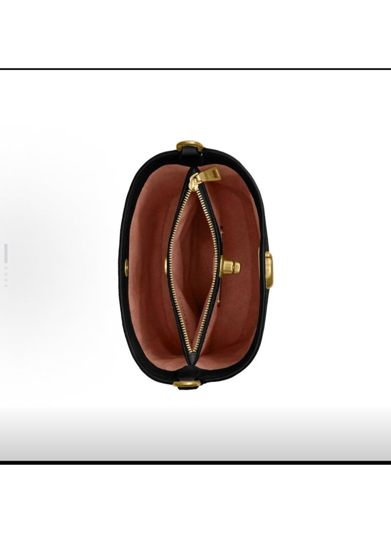 كوتش اوت ليت coachoutlet التيتانيوم خياطة الجلد حقيبة الكتف واحد - Image 3