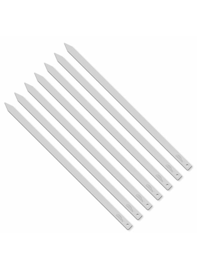 GOUTIME Kabob Skewers, 27 Inch,1 Inch Wide Stainless Steel Flat BBQ Barbecue Kebab Skewers,No-Wood Handle,for Persian,Brazilian,Koobideh Grilling,Set of 7 with Storage Bag - Image 1