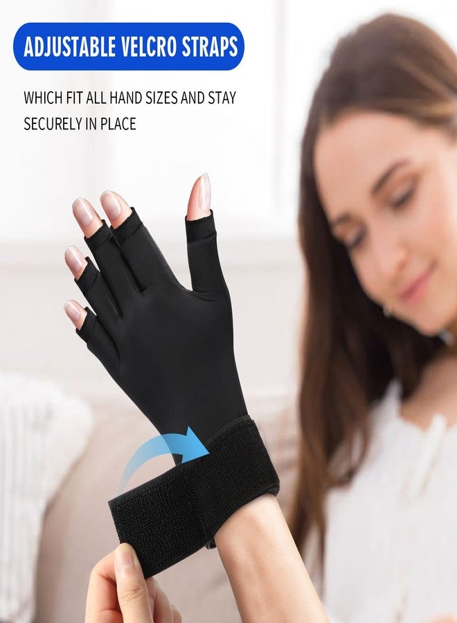 GENCAM Wrist Ice Pack Wrap for Hand Arthritis, Hand Ice Pack Glove for Arthritis, Hand Ice Pack Sleeve for Rheumatoid, Osteoarthritis, Carpal Tunnel Pain (Black) - Image 2