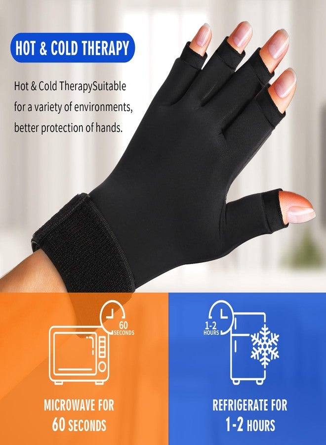 GENCAM Wrist Ice Pack Wrap for Hand Arthritis, Hand Ice Pack Glove for Arthritis, Hand Ice Pack Sleeve for Rheumatoid, Osteoarthritis, Carpal Tunnel Pain (Black) - Image 5