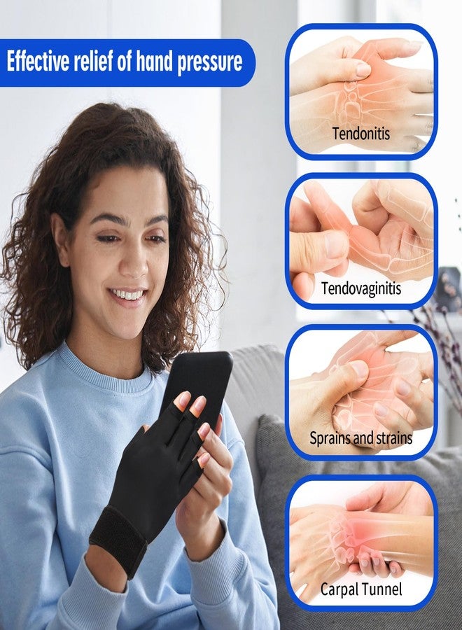 GENCAM Wrist Ice Pack Wrap for Hand Arthritis, Hand Ice Pack Glove for Arthritis, Hand Ice Pack Sleeve for Rheumatoid, Osteoarthritis, Carpal Tunnel Pain (Black) - Image 3