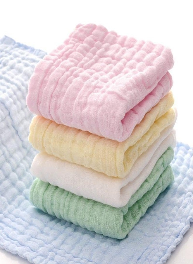 ZAPLES Muslin Cotton Face Towels for Newborn Baby Extra Soft Hankies Reusable Napkins for Infants Toddlers (Pack of 5) (Multicolour) - Image 1