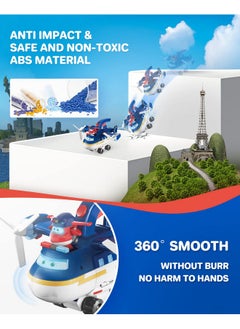 SUPER WINGS Toy Airplane, Patrol Car, 2" Tall Jett Action Figure Set,Transforming Airplane Toy Vehicle,Airplane To Patrol Car, Patrol Car To Plane（740834）  - Image 5