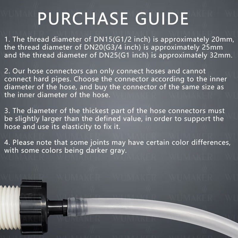 Female Thread Hose Connector G1 2 25mm Female 2PCS Inner Thread Garden Irrigation Barbed Pagoda Joint - Image 2