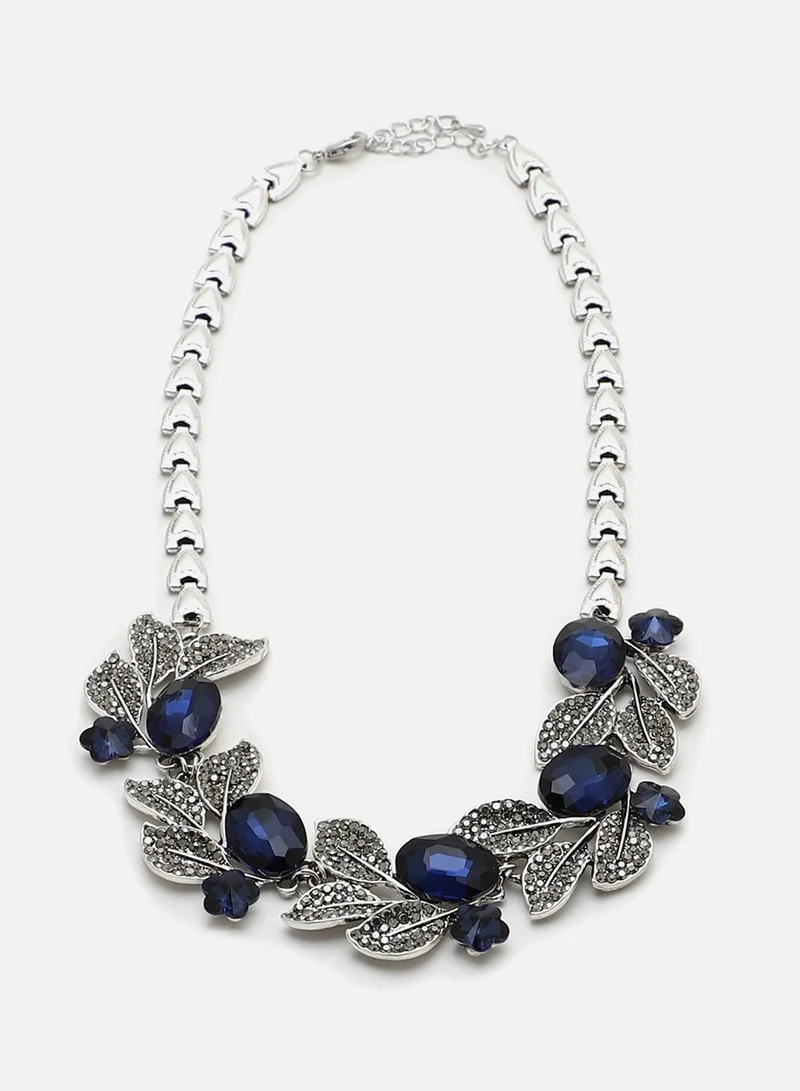 سوهي قلادة من الحجر الأزرق مطلية بالفضة من سوهي