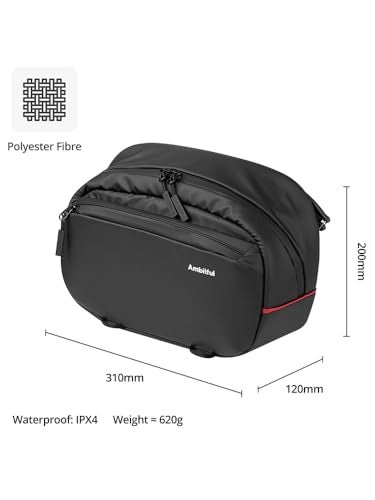 AMBITFUL GM6 Camera Sling Bag Waterproof Photography Messenger Bagwith 8 DIY Dividers Tripod Holder Padded Shoulder Strap Mirrorless DSLR SLR Camera Case for Men Women Black 122x78x47in - Image 3
