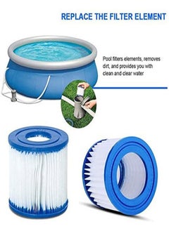 Generic Type D Pool Filter Cartridge Compatible with Summer Waves Type D P57100102, P57000104, Type VII Filter Cartridge, Aqua Leisure, Simple Set, Summer Escapes & Sand N Sun (2 Pack)  - Image 2