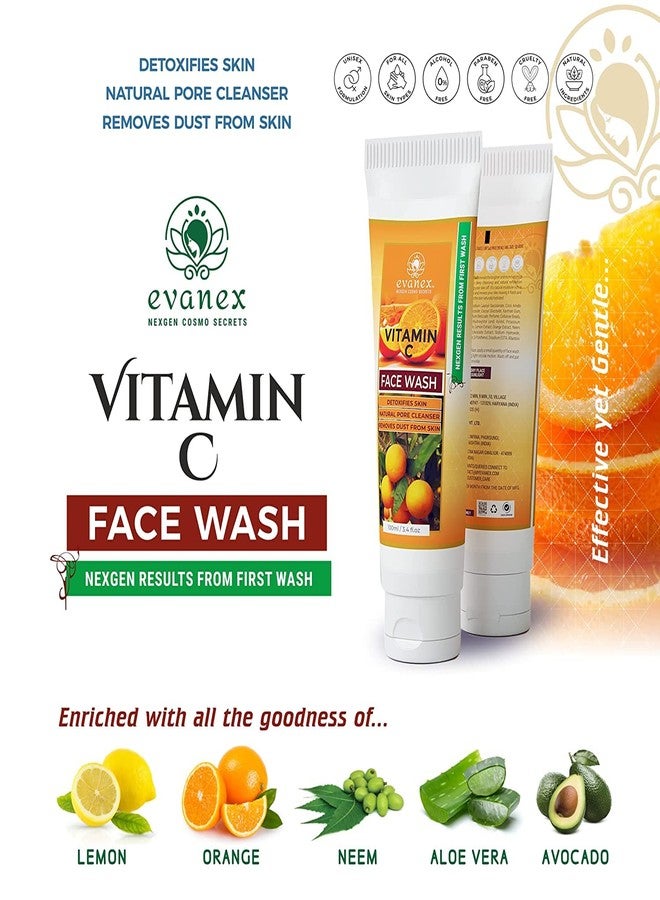 Evanex Nexgen Vitamin C Facewash Packed With Powerful Natural Ingredients that Combat Acne and Oily Skin! 200ml - Image 3