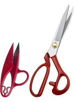 Fdm Star 8 Inch 20 cm Red Handle Professional Stainless Steel Tailor Scissors  - Image 1