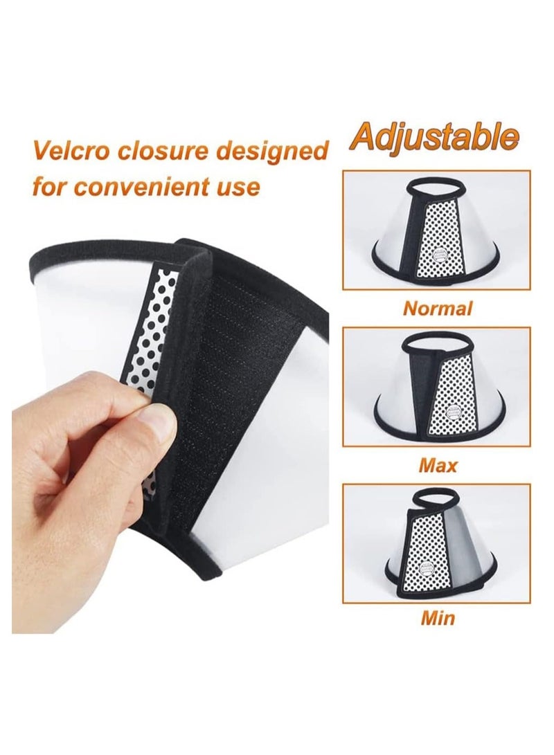 Senye Adjustable Velcro Recovery Cone for Dogs and Cats - Fits Necks Up to 17cm Girth, Comfortable Healing Aid  - Image 4