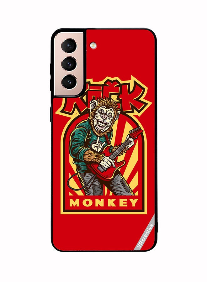 VR CREATIVE Protective Case Cover For Samsung Galaxy S21 5G Rock Monkey Design Multicolour - Image 1