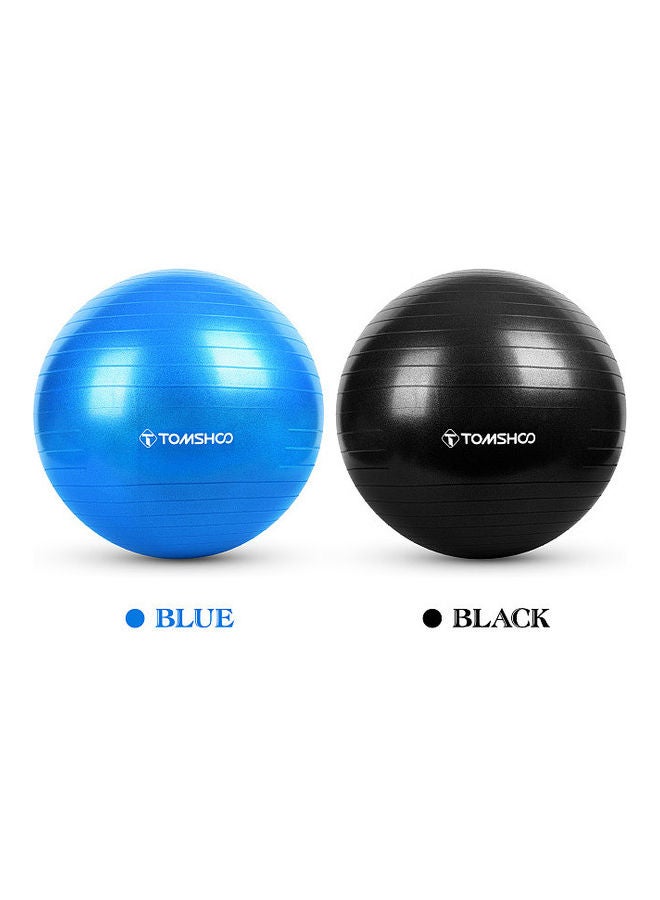 تومشو 65Cm Thickened Yoga Ball With Foot Pump For Stability Balance Pilates Physical Fitness Exercise Blue - Image 3