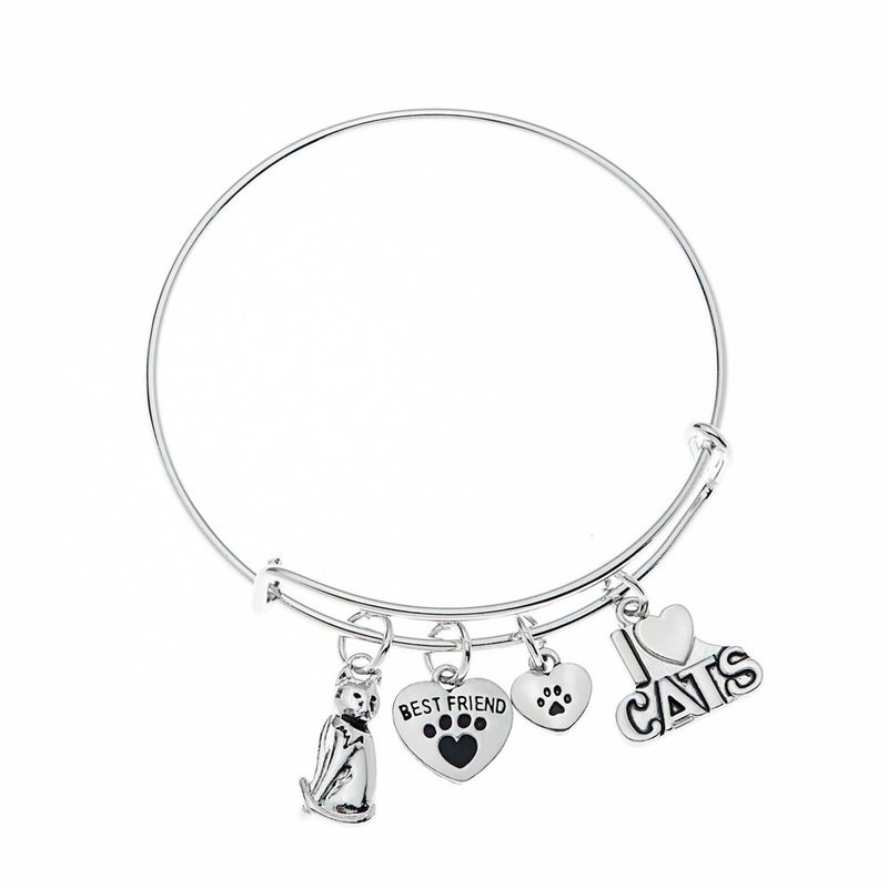 Infinity Collection Cat Bracelet, Cat Jewelry, Kitty Cat Charm Bracelet, Paw Bracelet- Pet Jewelry- Cat Lover Gifts - Image 2