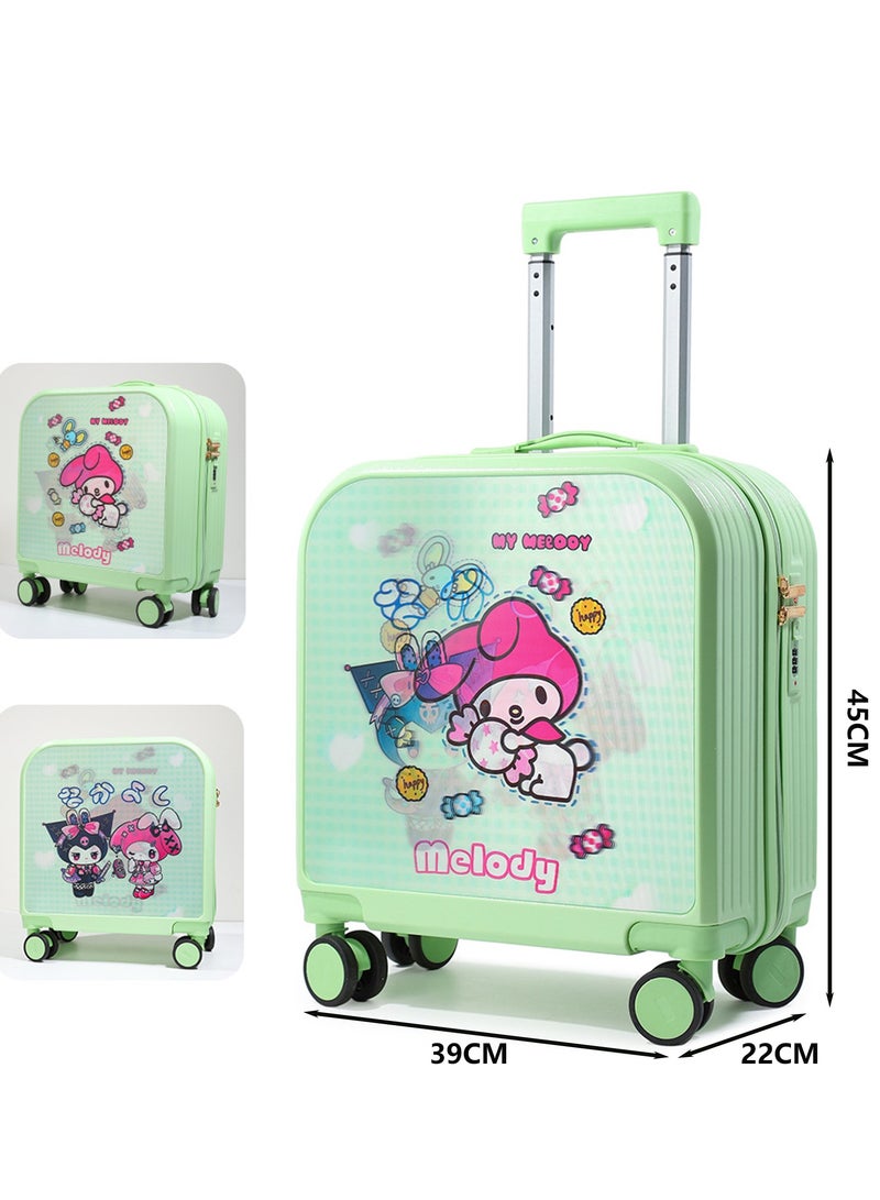 Kids Rolling Luggage, 20" Kids Suitcase with 3D Multiple View Design, ABS PC Material, Cute Cartoon Character Pattern Travel Trolley Case for Girls Boys Children  - Image 5