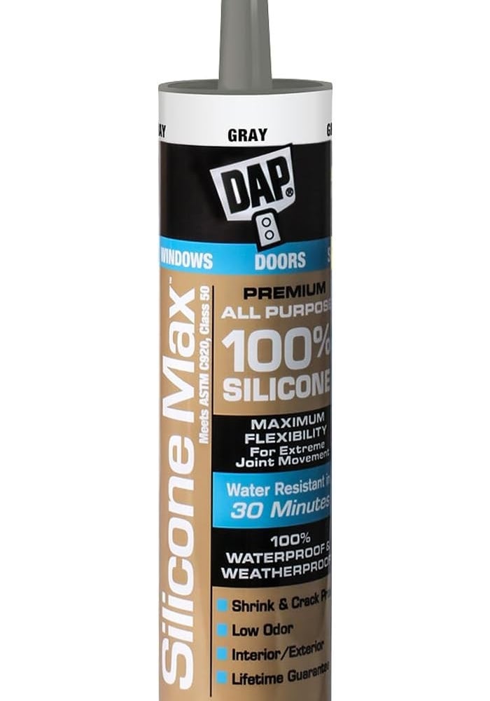 DAP Silicone Max Premium Sealant 100% Silicone Gray 10.1 oz - Image 1