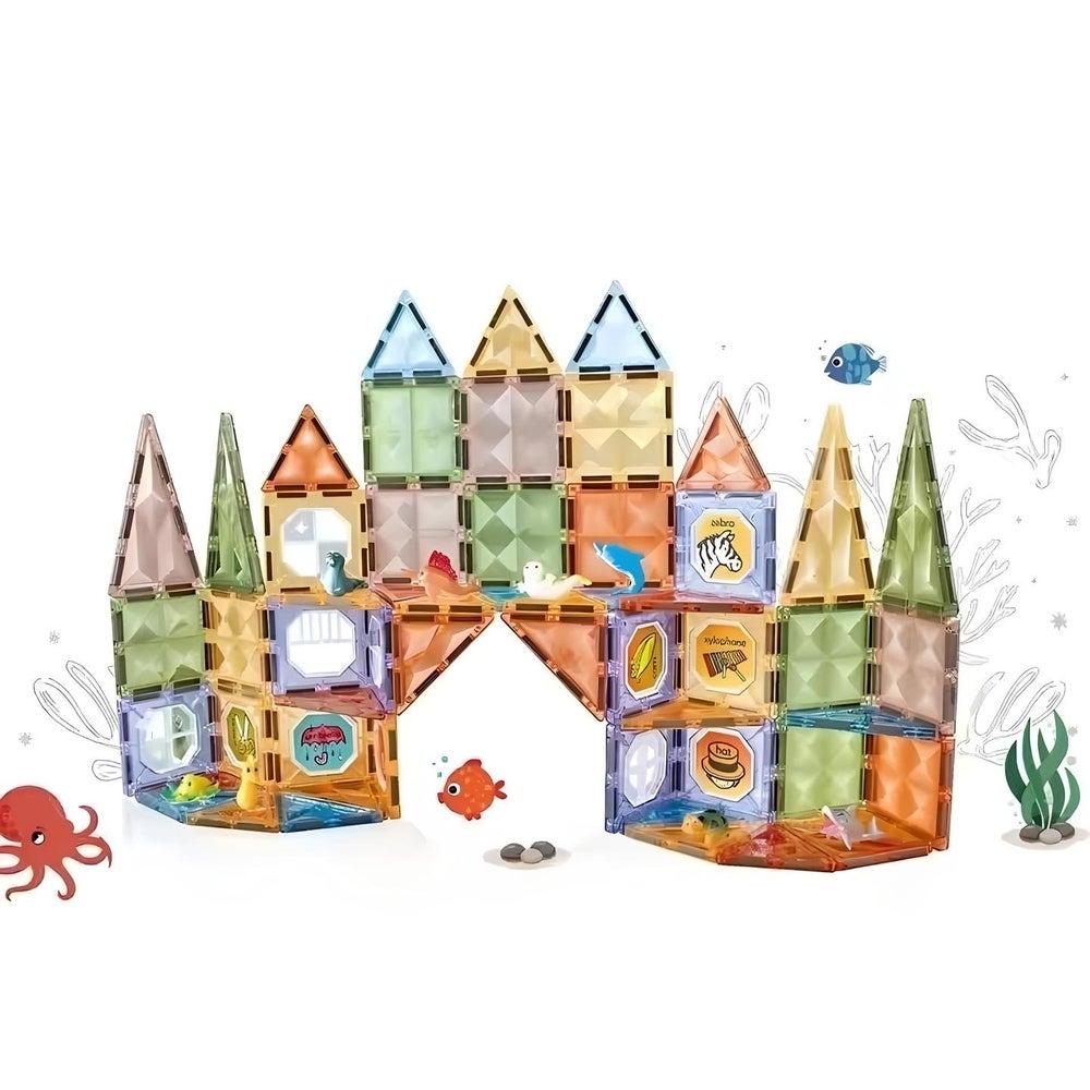 Aquatic Animals Magnetic Building Blocks 93 Pieces - CH1197