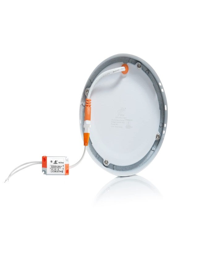D'Mak D’Mak™ 8W LED Round Surface Panel Lights with IC Driver Energy Super Saver ('IP50 ' Dust Proof) Roof White 6000K (8.00 Watts) (Pack of 02) | Surface Light | - Image 5