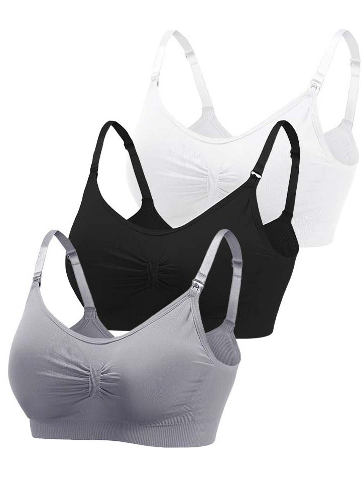 Generic - 3 Pack Nursing Bra For Maternity Woman Seamless Feeding Bras Maternity Bra - Image 1