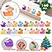 HSJH 160pcs Luminous Mini Christmas Resin Ducks Dollhouse Accessories Miniature Figurines to Hide Tiny Little Duck Bulk Glow in The Dark for Micro Garden Landscape Aquarium Craft Party Favors Toy - Image 4