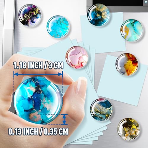 FINDMAG 12 Pcs Cute Fridge Magnet Sticker, Glass Refrigerator Magnets, Strong Magnets for Whiteboard, Classroom, Kitchen, Office, Home, Cabinet, and Photos - Image 2