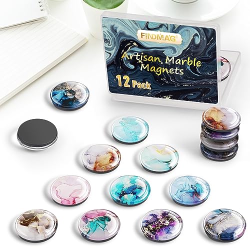 FINDMAG 12 Pcs Cute Fridge Magnet Sticker, Glass Refrigerator Magnets, Strong Magnets for Whiteboard, Classroom, Kitchen, Office, Home, Cabinet, and Photos - Image 3