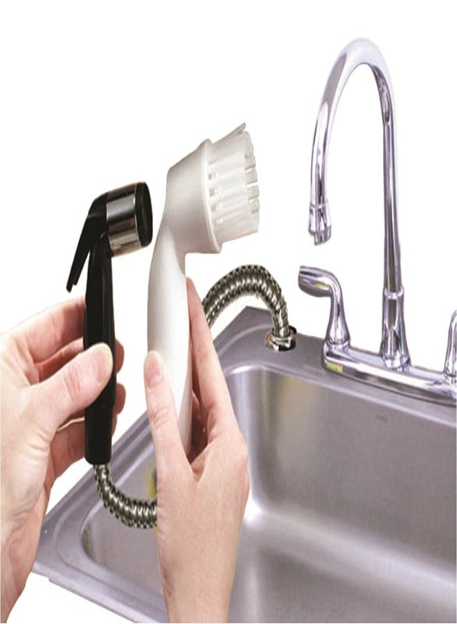 Jokari Fruit and Vegetable Cleaning Brush Snap-On Sink Sprayer Attachment - Image 2