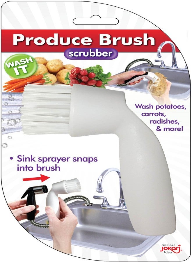 Jokari Fruit and Vegetable Cleaning Brush Snap-On Sink Sprayer Attachment - Image 4