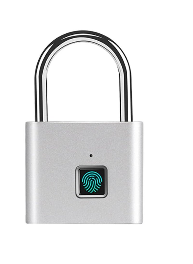 Padlock, Fingerprint Padlock with USB Charging Ultra-Light Intelligent Safety Electronic Lock for Door, Drawer, Cabinet, Suitcase, Bike  - Image 1