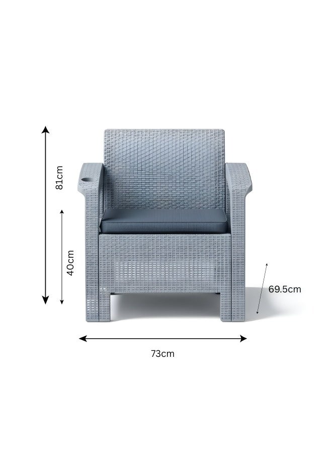 Marcolo Havana Sofa 4-Seater Set, Rattan Modern Outdoor Furniture, with Water Proof Cushion & Coffee table - Image 5