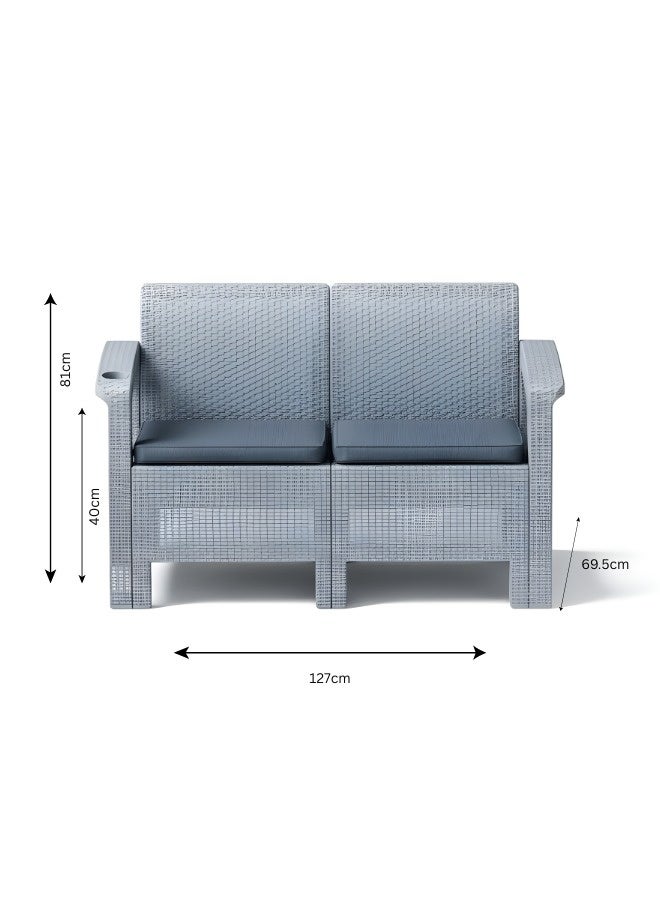 Marcolo Havana Sofa 4-Seater Set, Rattan Modern Outdoor Furniture, with Water Proof Cushion & Coffee table - Image 4