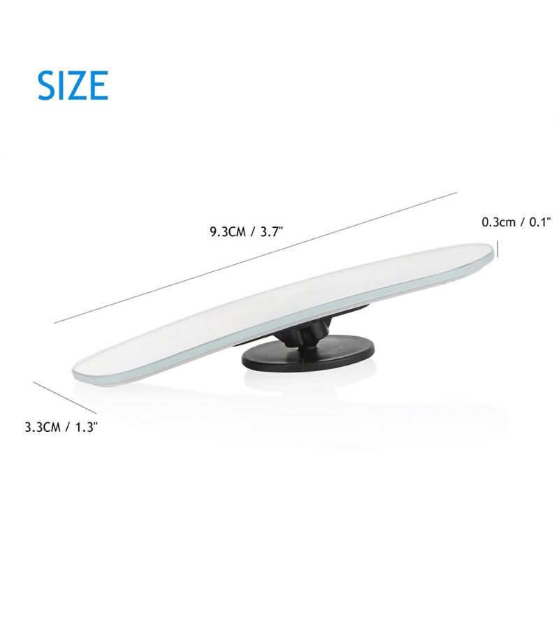 2pcs Silvery 360 Degree Wide Angle Convex Blind Spot Mirror Adjustable Rear View Additions For Car Parking Motorcycle - Image 2