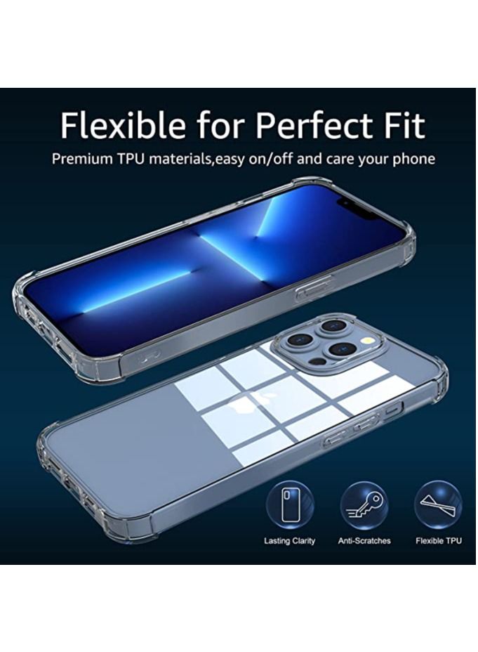 DUSALA Clear Case for iPhone 13 Pro Max,Transparent Slim Thin Flexible-Resistant TPU with Shock-Absorbing Corners Phone Cover Compatible with iPhone 13 Pro Max 6.7″,Crystal Clear - Image 2