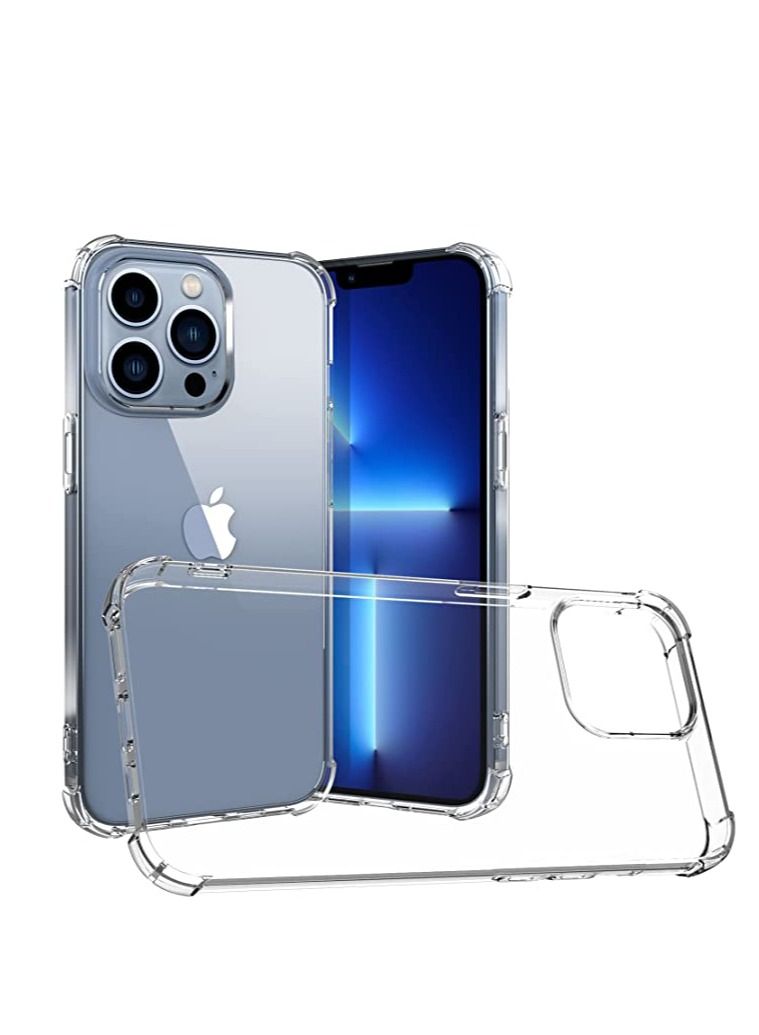 DUSALA Clear Case for iPhone 13 Pro Max,Transparent Slim Thin Flexible-Resistant TPU with Shock-Absorbing Corners Phone Cover Compatible with iPhone 13 Pro Max 6.7″,Crystal Clear - Image 1