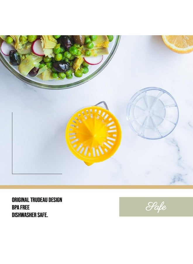 Trudeau Lemon Squeezer with Integrated Strainer - Compact Citrus Juicer with 1/2 Cup Capacity, Calibrated Container & Pouring Spout - BPA-Free & Dishwasher Safe - Original Trudeau Design - Image 5